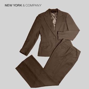 Talls Woven Crepe Cocoa Wide-Legged Pant Suit